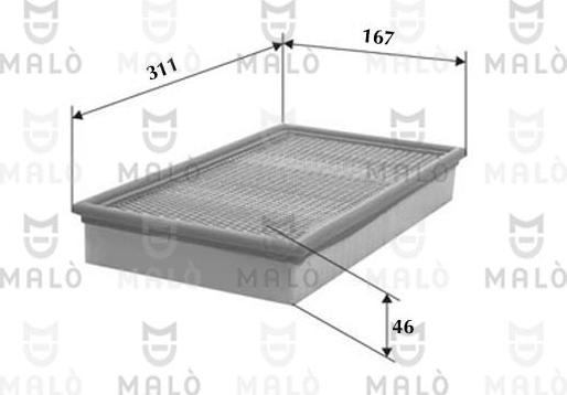AKRON-MALÒ 1500331 - Повітряний фільтр autozip.com.ua