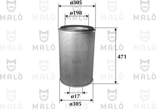 AKRON-MALÒ 1500322 - Повітряний фільтр autozip.com.ua