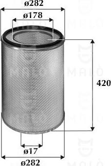 AKRON-MALÒ 1500245 - Повітряний фільтр autozip.com.ua
