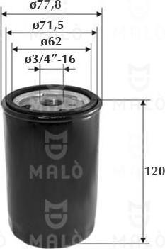 AKRON-MALÒ 1510045 - Масляний фільтр autozip.com.ua