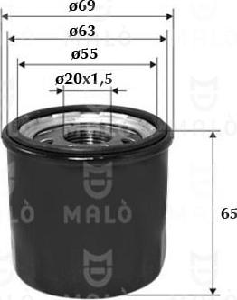 AKRON-MALÒ 1510046 - Масляний фільтр autozip.com.ua