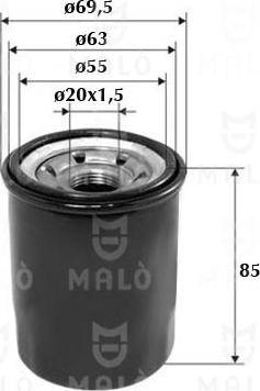 AKRON-MALÒ 1510040 - Масляний фільтр autozip.com.ua