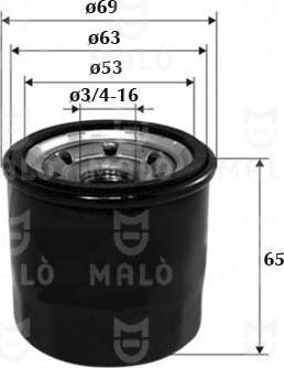 AKRON-MALÒ 1510043 - Масляний фільтр autozip.com.ua