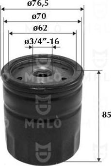 AKRON-MALÒ 1510054 - Масляний фільтр autozip.com.ua