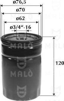 AKRON-MALÒ 1510050 - Масляний фільтр autozip.com.ua