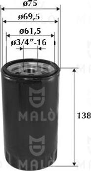 AKRON-MALÒ 1510053 - Масляний фільтр autozip.com.ua