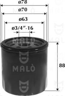 AKRON-MALÒ 1510052 - Масляний фільтр autozip.com.ua