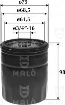 AKRON-MALÒ 1510066 - Масляний фільтр autozip.com.ua