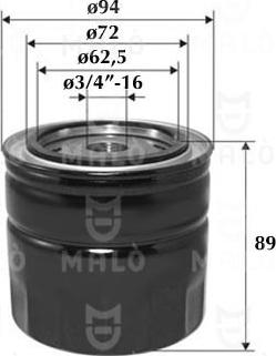 AKRON-MALÒ 1510125 - Масляний фільтр autozip.com.ua