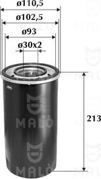 AKRON-MALÒ 1510003 - Масляний фільтр autozip.com.ua
