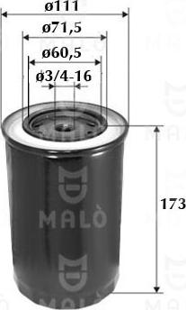 AKRON-MALÒ 1510002 - Масляний фільтр autozip.com.ua