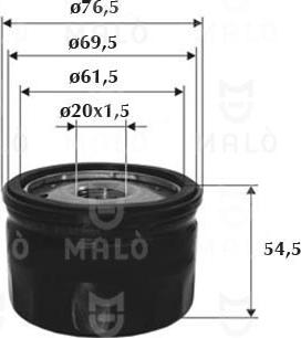 AKRON-MALÒ 1510015 - Масляний фільтр autozip.com.ua