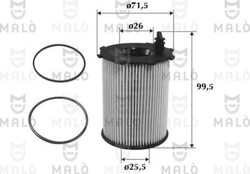 AKRON-MALÒ 1510013 - Масляний фільтр autozip.com.ua