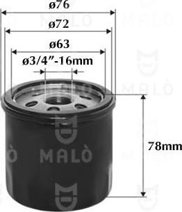 AKRON-MALÒ 1510086 - Масляний фільтр autozip.com.ua