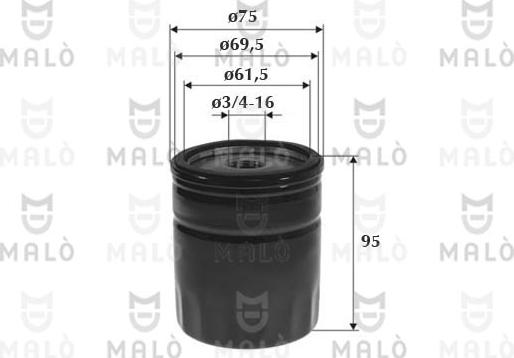 AKRON-MALÒ 1510020 - Масляний фільтр autozip.com.ua