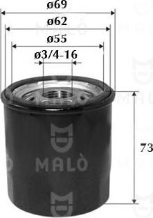 AKRON-MALÒ 1510027 - Масляний фільтр autozip.com.ua