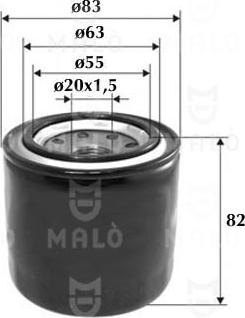 AKRON-MALÒ 1510074 - Масляний фільтр autozip.com.ua