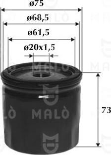 AKRON-MALÒ 1510076 - Масляний фільтр autozip.com.ua
