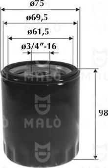 AKRON-MALÒ 1510070 - Масляний фільтр autozip.com.ua