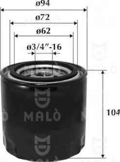 AKRON-MALÒ 1510072 - Масляний фільтр autozip.com.ua