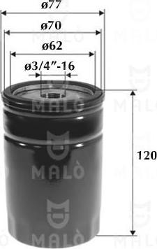 AKRON-MALÒ 1510145 - Масляний фільтр autozip.com.ua