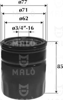 AKRON-MALÒ 1510117 - Масляний фільтр autozip.com.ua