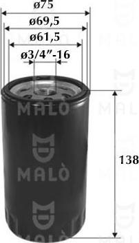 AKRON-MALÒ 1510171 - Масляний фільтр autozip.com.ua