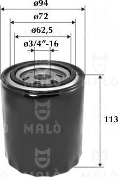 AKRON-MALÒ 1510172 - Масляний фільтр autozip.com.ua