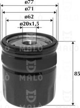 AKRON-MALÒ 1510209 - Масляний фільтр autozip.com.ua