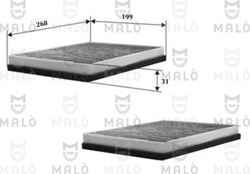 AKRON-MALÒ 1530452 - Фільтр, повітря у внутрішній простір autozip.com.ua