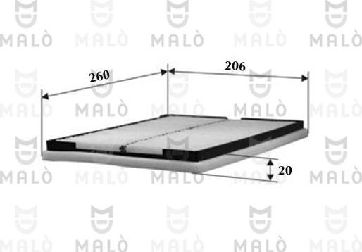 AKRON-MALÒ 1530581 - Фільтр, повітря у внутрішній простір autozip.com.ua