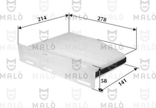 AKRON-MALÒ 1530792 - Фільтр, повітря у внутрішній простір autozip.com.ua