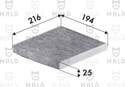 AKRON-MALÒ 1531922 - Фільтр, повітря у внутрішній простір autozip.com.ua