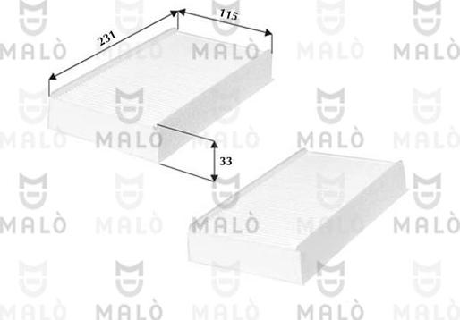 AKRON-MALÒ 1532221 - Фільтр, повітря у внутрішній простір autozip.com.ua