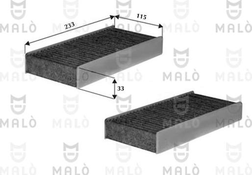 AKRON-MALÒ 1532222 - Фільтр, повітря у внутрішній простір autozip.com.ua