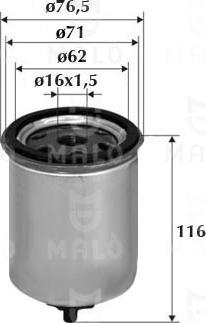 AKRON-MALÒ 1520052 - Паливний фільтр autozip.com.ua