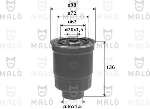 AKRON-MALÒ 1520066 - Паливний фільтр autozip.com.ua