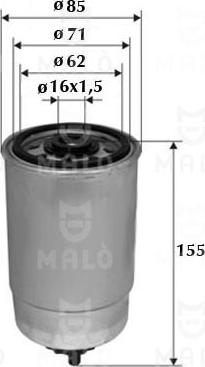 AKRON-MALÒ 1520004 - Паливний фільтр autozip.com.ua