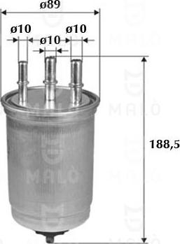 AKRON-MALÒ 1520017 - Паливний фільтр autozip.com.ua