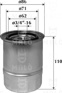AKRON-MALÒ 1520167 - Паливний фільтр autozip.com.ua