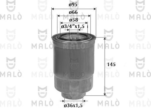 AKRON-MALÒ 1520100 - Паливний фільтр autozip.com.ua