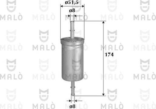 AKRON-MALÒ 1520126 - Паливний фільтр autozip.com.ua