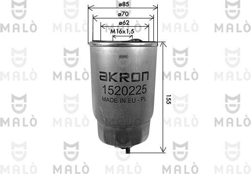 AKRON-MALÒ 1520225 - Паливний фільтр autozip.com.ua