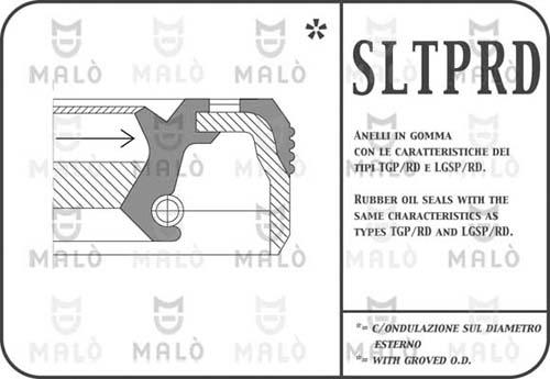 AKRON-MALÒ 607PRDF - Ущільнене кільце, колінчастий вал autozip.com.ua