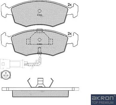 AKRON-MALÒ 1050521 - Гальмівні колодки, дискові гальма autozip.com.ua