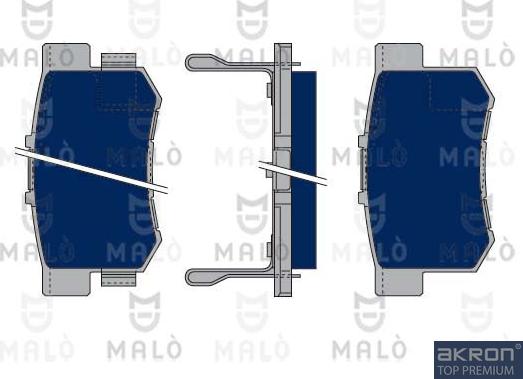 AKRON-MALÒ 1050048 - Гальмівні колодки, дискові гальма autozip.com.ua
