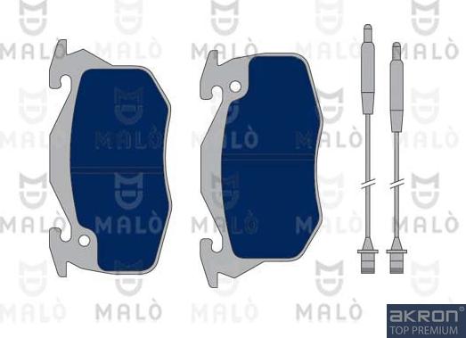 AKRON-MALÒ 1050055 - Гальмівні колодки, дискові гальма autozip.com.ua