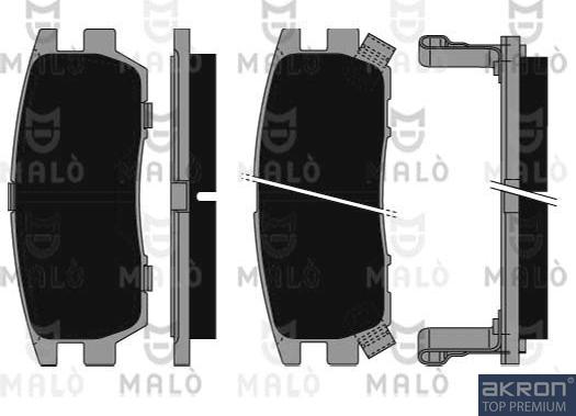 AKRON-MALÒ 1050063 - Гальмівні колодки, дискові гальма autozip.com.ua