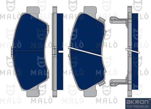 AKRON-MALÒ 1050022 - Гальмівні колодки, дискові гальма autozip.com.ua