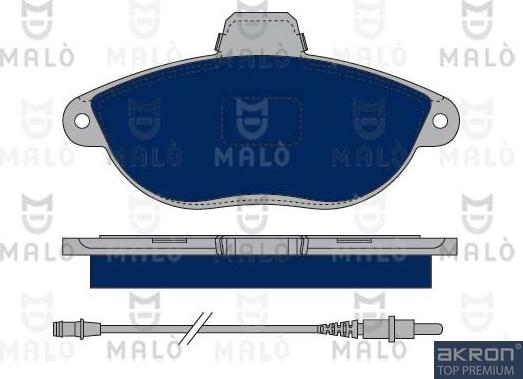 AKRON-MALÒ 1050070 - Гальмівні колодки, дискові гальма autozip.com.ua